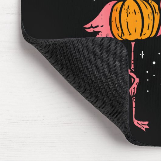Flamingoween Pumpkin Flamingos Funny Bird Hallowee Mousepad (Ecke)