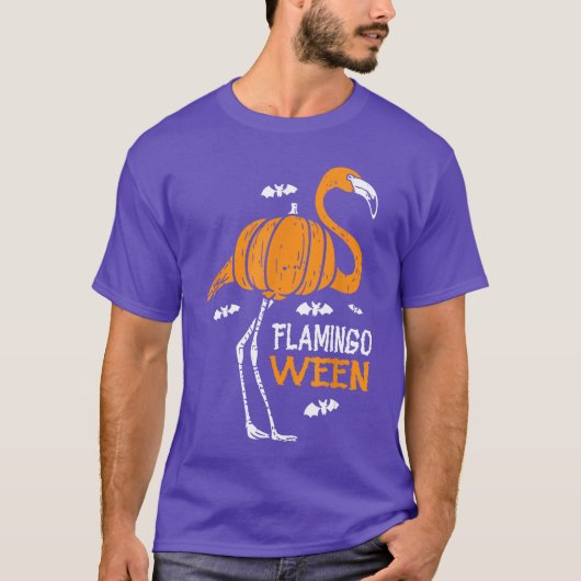 Flamingoween Trick oder Treating Bird Lover Hallow T-Shirt (Vorderseite)