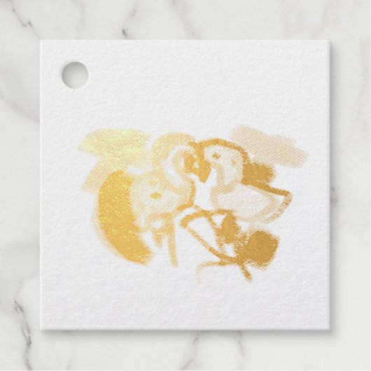 Flamings Liebe Geschenkanhänger (Vorderseite)