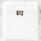 Flamings Liebe Quadratischer Aufkleber (Tasche)