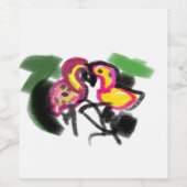 Flamings Liebe Weinetikett (Einzelnes Label)