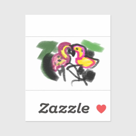 Flaming's love  aufkleber (Blatt)