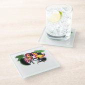 Flaming's love  glasuntersetzer (Schrägansicht)