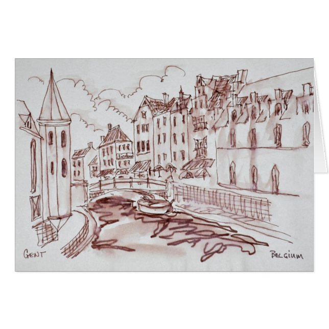 Flämische Architektur| Gent, Belgien (Vorderseite (Horizontal))