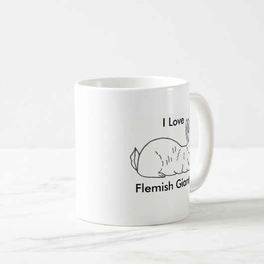 Flämische riesige Kaninchen-Kaffee-Tasse - Schale Kaffeetasse (VorderseiteRechts)