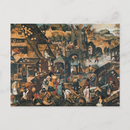 Flämische Sprichwörter Postkarte (Vorderseite)