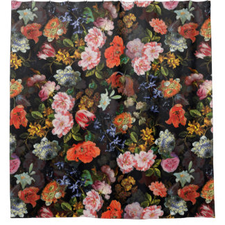 Flämische Vintage Dunkle Nacht-Romantik Duschvorhang