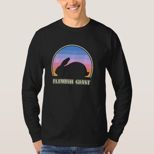 Flämischer Riesenrabbit Vintager Kaninchenpullover T-Shirt (Vorderseite)