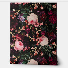 Flämischer Vintager Dunkler Nachtromantikgarten Tapete