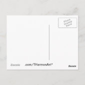 Flämisches Riesenkaninchen B & W mit grünen Blätte Postkarte (Rückseite)