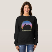 Flämisches Riesenkaninchen Vintage Sonnenuntergang Sweatshirt (Vorne ganz)