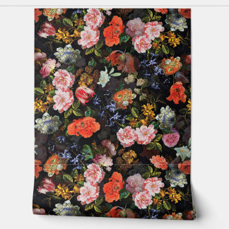 Flämisches Vintages dunkles Nachtromantikwallpaper Tapete