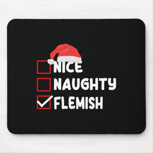 Flämisches Weihnachtskostüm Funny Flanders Xmas Sa Mousepad (Vorne)