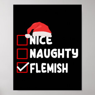 Flämisches Weihnachtskostüm Funny Flanders Xmas Sa Poster