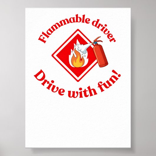 Flammable Driver Trucker | ADR digital download Poster (Vorne)