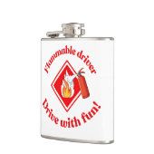 Flammable Driver Trucker Gift | Funny ADR Hazmat Flachmann (Links)