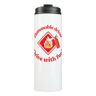 Flammable Driver Trucker Gift | Funny ADR Hazmat Thermosbecher
