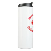 Flammable Driver Trucker Gift | Funny ADR Hazmat Thermosbecher (Nach links gedreht)