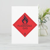 Flammable Gas Invitations Einladung (Stehend Vorderseite)