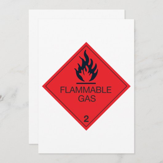 Flammable Gas Invitations Einladung (Vorne/Hinten)