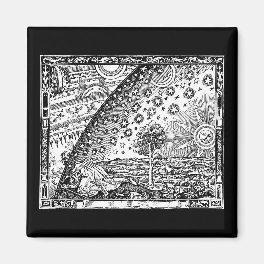 Flammarion Dome Woodcut Gravur Magnet (Vorne)