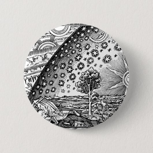 Flammarion Engraving Black and White Button (Vorderseite)