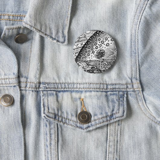 Flammarion Engraving Black and White Button (Beispiel)