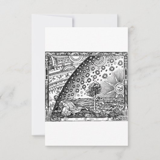 Flammarion Engraving Black and White Save The Date (Vorderseite)