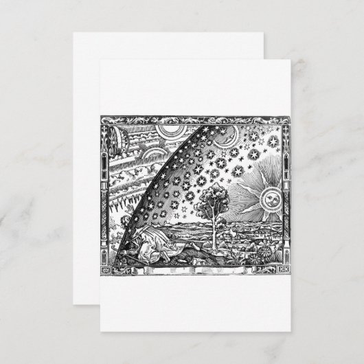 Flammarion Engraving Black and White Save The Date (Vorne/Hinten)