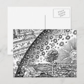 Flammarion graviert die Sonne und die Sterne Postkarte (Vorne/Hinten)