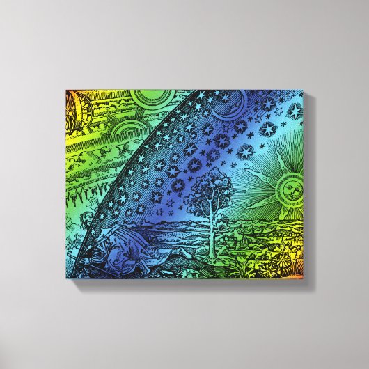 Flammarion Heaven and Earth Gravur Artwork Leinwanddruck (Vorderseite)