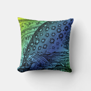 Flammarion Himmel-und-Erde-Stich Grafik Kissen