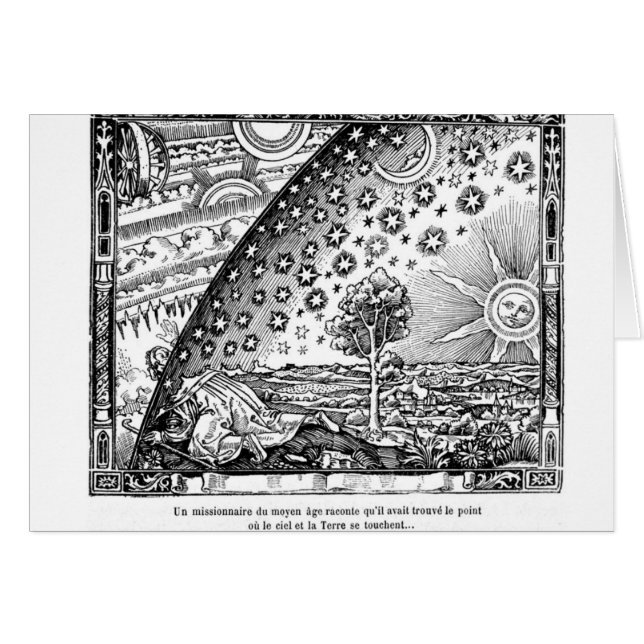 Flammarion Holzschnitt des Universums (Vorderseite (Horizontal))