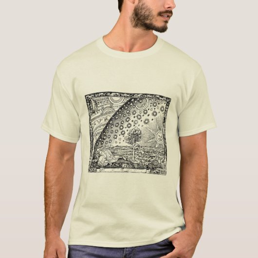Flammarion Woodcut Victorian Era Celestial Art T-Shirt (Vorderseite)