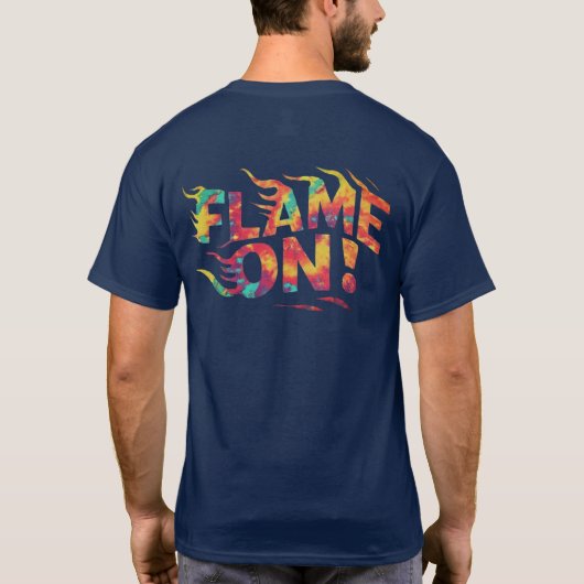 "Flamme an!" T-Shirt (Rückseite)