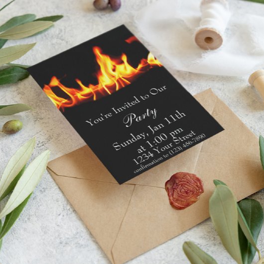 Flamme auf Party laden f Einladung