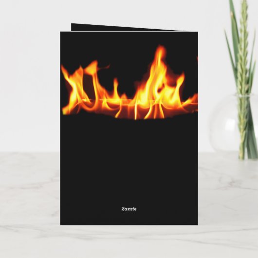 Flamme auf Party laden f Einladung (Rückseite)