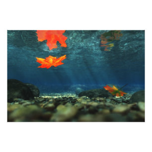 Flamme im Wasser-Foto Print Fotodruck