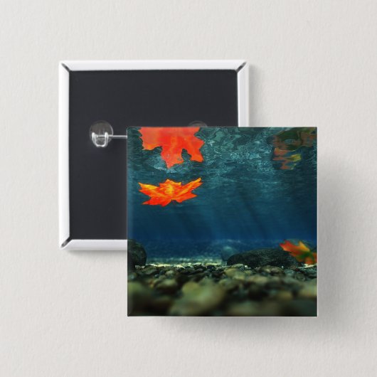 Flamme im Wasserknopf Button (Vorne & Hinten)