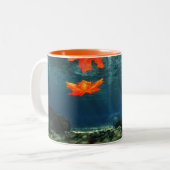 Flamme in der Wasser-Tasse Zweifarbige Tasse (Vorderseite Links)
