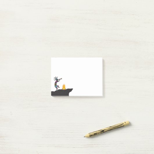 Flamme Kokopelli Post-it Klebezettel (Auf Schreibtisch)