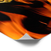 Flamme, Kreuz Poster (Ecke)