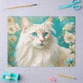 Flamme Lynx Point Siamese Portrait Art Seidenpapier (Basteln)