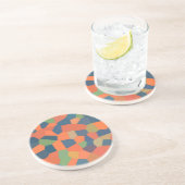 Flamme, Mitternacht, grüner Sandstein-Untersetzer Sandstein Untersetzer (Seite)