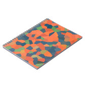 Flamme, Mitternacht, grünes SpiralNotebook Notizblock (Linke Seite)