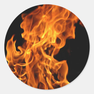 Flamme Runder Aufkleber