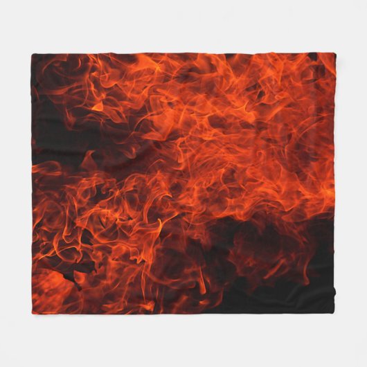 Flamme schwarz heiß fleecedecke (Vorderseite (Horizontal))
