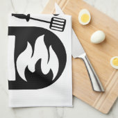 Flamme und Geschmack: Kulinarische Leidenschaft Geschirrtuch (Viertel Falte)