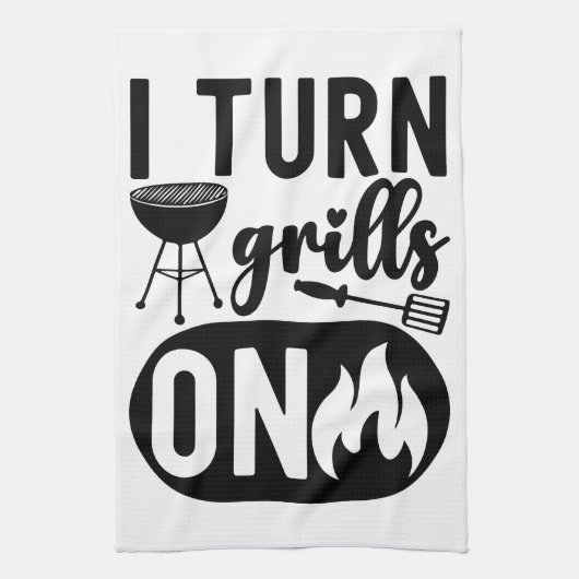 Flamme und Geschmack: Kulinarische Leidenschaft Geschirrtuch (Vertikal)