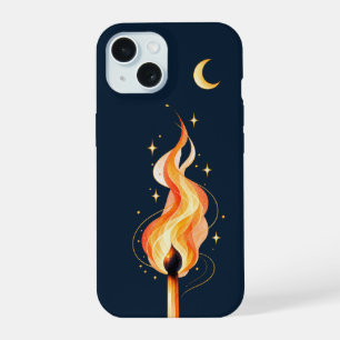 Flamme und Mond Handyhülle iPhone 15 Hülle